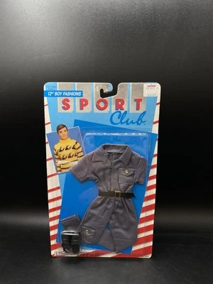 Sport Club Outfit 12” Boy Fashions Overalls With Black Shoes NEW On Card 2090 - Image 1 of 4
