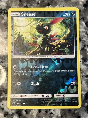 Sneasel 85/147 Sm-Burning Shadows Reverse Holo - Image 1 of 3