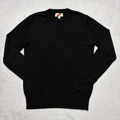 Suéter Best Made Co Para Hombre Pequeño Gris Carbón 100% Lana Merino Cuello Redondo Elástico Foto 1 de 4