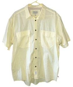 Cabela’s Shirt Mens XL/TG Yellow Button Down Vented Short Sleeve Fishing Outdoor - Picture 1 of 10
