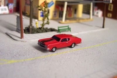 N scale 1970 Chevy Chevelle SS *finished* ready 2 install N gauge model red/blk - Image 1 of 3