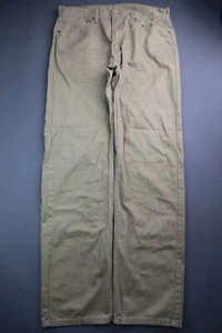 Pantalones de mezclilla Levi's 505 2017 de ajuste regular beige talla 36x34 (medida 35x33) - Imagen 1 de 7