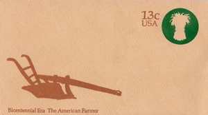 Vintage 1970s Bicentennial Era Postal Envelope Printed Postage 13 Cents Unused - Picture 1 of 2