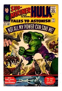 TALES TO ASTONISH 75 (VG 4.0) SUB-MARINER und HULK, STAN LEE & JACK KIRBY 1966 * - Bild 1 von 2