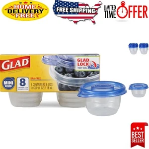 Versatile Mini Food Storage Containers - 4 oz Airtight Set of 8 for Snacks - Picture 1 of 7