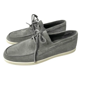 NEW Vince Salerno suede lace up loafers Size 12 gray - Picture 1 of 8