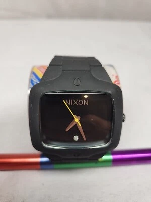 Nixon The Rubber Player Black Silver Retro Style Designer Watch Quartz Movement - Image 1 of 4