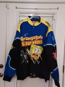 JH DESIGN SIZE 6X MEN SPONGEBOB SQUAREPANTS RACING JACKET - Picture 1 of 13