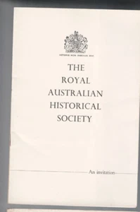 REAL SOCIEDAD HISTÓRICA AUSTRALIANA, INVITACIÓN - Imagen 1 de 1