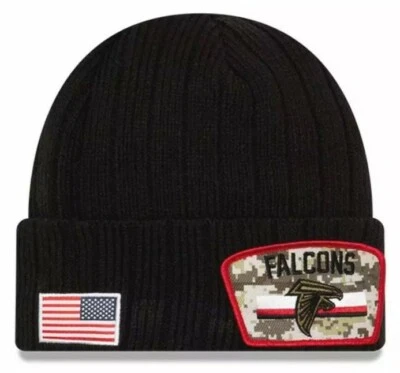 Gorro tejido negro New Era Atlanta Falcons NFL 2021 Salute To Service Foto 1 de 3