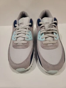 Nike Air Max 90 Shoes White Platinum Glacier Blue FN6958-001 Men's Sz12 NEW - Picture 1 of 6