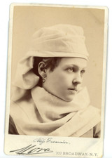 Vintage Cabinet Card Miss Fremain Early Actress Mora Photo