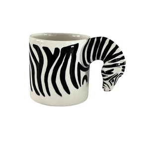Vtg Bergschrund Seattle 1987 Coffee Mug Black and White Zebra Limited Edition - Picture 1 of 3