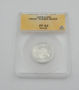2008 S Silver Proof Alaska State Quarter NGC PF64 DCAM (115) - Picture 1 of 2