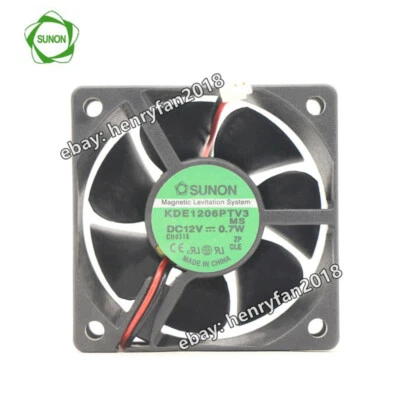 For SUNON Fan KDE1206PTV3 DC 12V 0.7W 60*60*25MM 2-Pin Slient CPU Cooling Fan - Image 1 of 4
