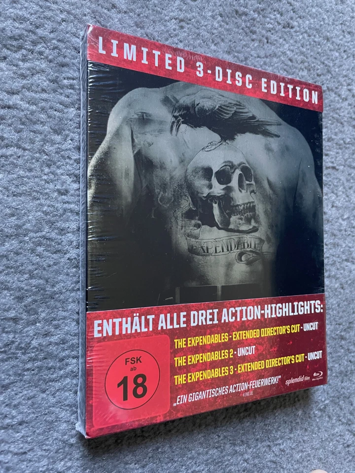 The Expendables Trilogy (2010-2014) UNCUT Limited Edition Steelbook Blu-ray NEW - Image 1 of 2