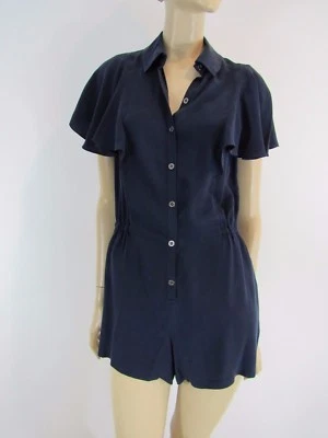 JAY GODFREY ТЕМНО-СИНИЙ ШЕЛКОВЫЙ КОМБИНЕЗОН РАЗМЕР 2 - Изображение 1 из 4