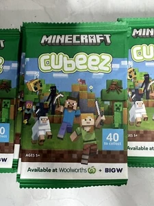 Woolworths 2025 Minecraft Cubeez x 35 Packs Sealed Aus Exclusive Collection New - Picture 1 of 6