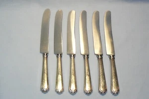Set of 6 Vintage Gorham Vanity Fair Silverplate Old French Hollow Knives-Lot #1 - Picture 1 of 9