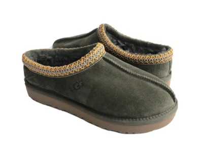 ZAPATO MOCASÍN UGG MUJER TASMAN OLIVA QUEMADO FORRADO PIEL DE OVEJA EE. UU. 6 / UE 37 / REINO UNIDO 4 Foto 1 de 4