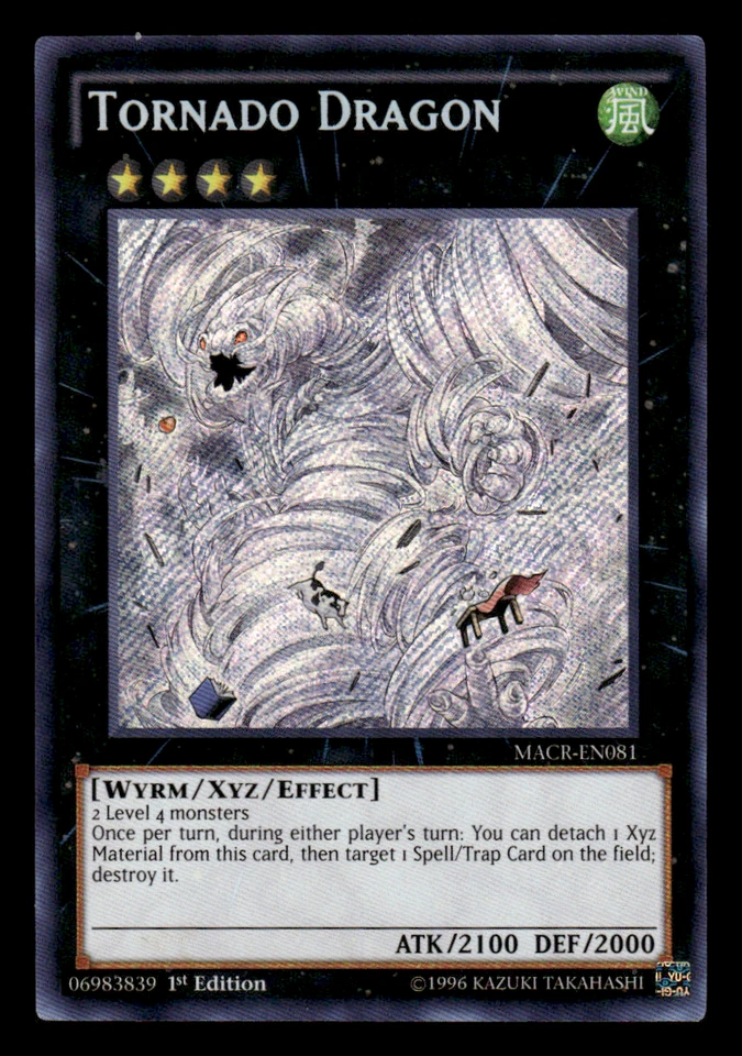 YUGIOH TORNADO DRAGON MACR-EN081 1ST EDITION SECRET RARE NM - Image 1 of 1