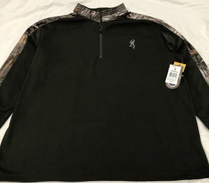 New Men's Browning Camo Camouflage Long Sleeve Shirt Windbreaker Sweater XXL 2XL - Picture 1 of 7