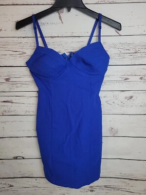 Mini Vestido Body Central Bodycon Azul Noche Fiesta Sin Alambres Para Mujer Talla Grande Foto 1 de 4