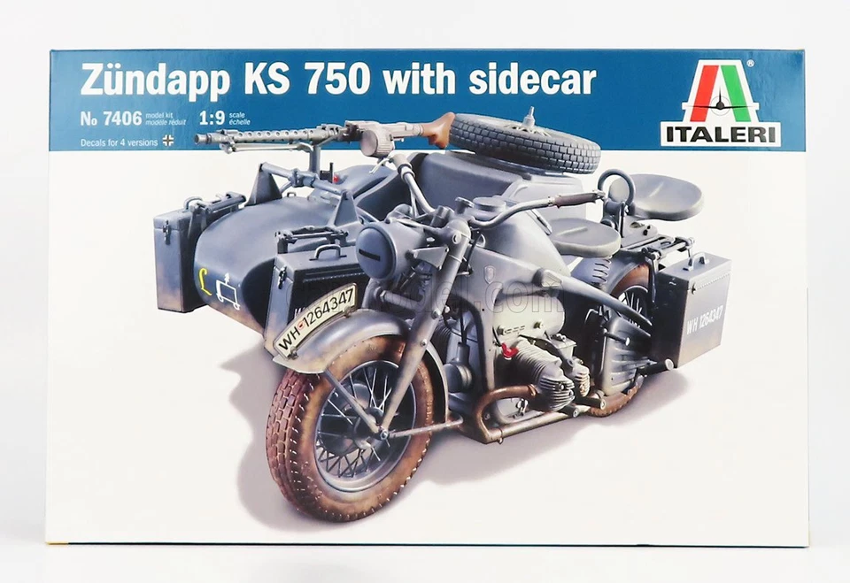 Italeri - 1/9 ZUNDAPP Ks750 with Sidecar
