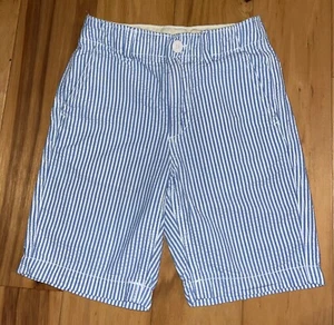 GAP BOYS BLUE PINSTRIPED SEERSUCKER SHORTS SIZE 8 SLIM EXCELLENT COND DD - Picture 1 of 3
