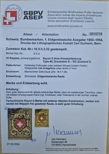 Rayonrarität Nr. 16II Type 40 Stein D-RO rote Anlage Großatt. Hermann 750,00+++ - Bild 1 von 4