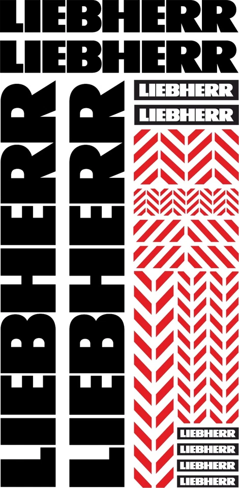 Komplett Set 1:32 Aufkleber Schuco Welly Märklin Decal Sticker LKW LIEBHERR 070 - Bild 1 von 1