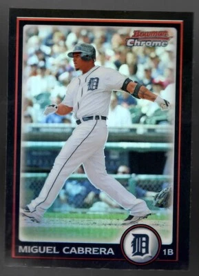 2010 Miguel Cabrera Bowman Chrome Baseball Black Border Refractor Tigers #35 - Image 1 of 2