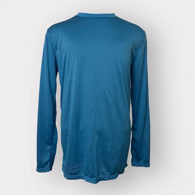 Layer 8 Performance Mens Quick Dry Long Sleeve T-Shirt sz L Athletic Top Blue - Image 1 of 4