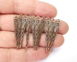 10 Pieces Spike Charms Antique Copper Plated jewelry accessories