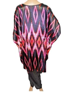 Winlar Women Size S Shiny Pink Sleepwear PJs Pajama Caftan Tunic - Picture 1 of 7
