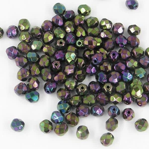 F6 VM*** 60 facettierte Perlen Böhmisches Glas 6MM GLAS MEDIUM - Bild 1 von 2