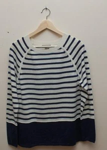 W555 MAGLIONE DONNA NUOVO CON ETICHETTE VINCE RAGLAN LANA CASHMERE RIGHE TAGLIA XS $325 - Foto 1 di 1