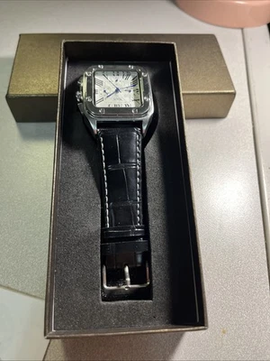 Reloj inteligente automático clásico retro JARAGAR cuero fecha hombre Foto 1 de 4