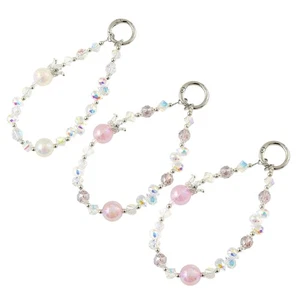Handmade Beaded Women Phone Chain Wrist Strap Lanyard Jewelry Keychain Antiloss - Photo 1 sur 11