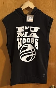 Puma Hoodie Mens Small Black Sleeveless - Picture 1 of 3