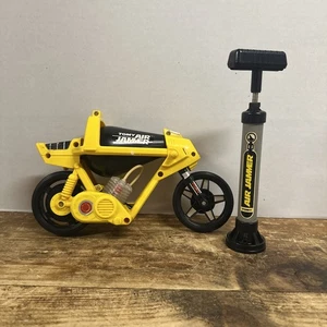 Vintage Tomy Air Jammer Yellow Motorcycle With Pump Nice Condition But Untested. - Picture 1 of 5
