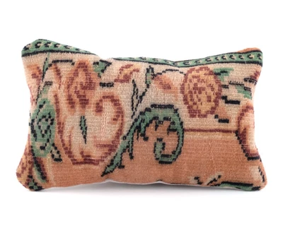 12x20" Vintage Indian Cushion Cover Throw Indian Jute Handmade Kilim Pillow - Image 1 of 4