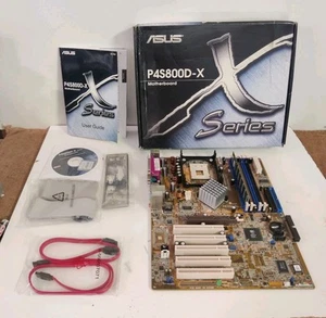 ASUS P4S800D-X Socket 478 SiS 655FX ATX Intel Motherboard Vintage Computer RAM✅ - Afbeelding 1 van 6