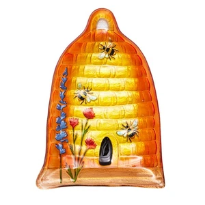 12" Beehive Shaped Glass Platter - Picture 1 of 2