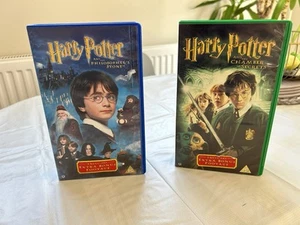 Harry Potter Chamber of Secrets and the Philosophers Stone Vhs Tapes - Picture 1 of 3