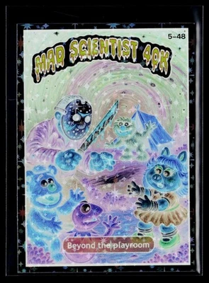 Mad Scientist 40K GPK Spoof ~ BLACK HOLO STAR SPARKLE #'d 1/1 ~ Jason Voorhees - Image 1 of 2