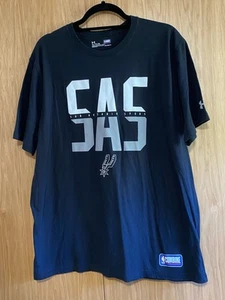 San Antonio Spurs NBA Combine Black Under Armour Heat Gear T shirt - Adult XL - Picture 1 of 9