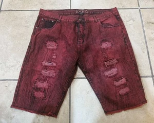 Herrenshorts rot Größe 42 Kroix Denim 5-Pocket 94 % Baumwolle 6 % Polyester - Bild 1 von 9
