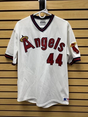 Vtg Sand Knit MLB California Angels Reggie Jackson #44 Pullover Jersey White - Image 1 of 3