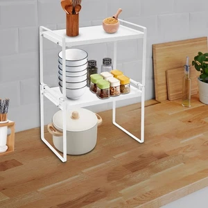 Organizer per Armadio da Cucina Espandibile, Scaffale Impilabile per Armadi - Foto 1 di 13